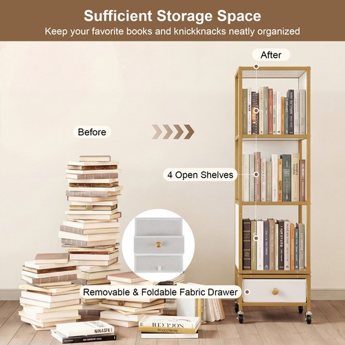 Tier rotating bookshelf on - rotating,