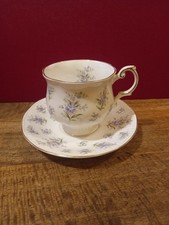 Vintage Queens Forget Me Not Fine Bone China Tea Cup & Saucer