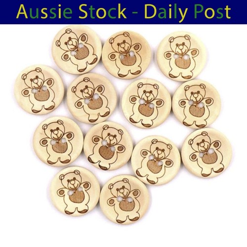 25pcs 20mm wooden buttons - 25pcs,