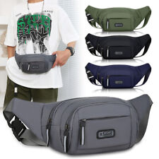 Men Waist Bum Bag Unisex Fanny Pack Travel Camping Holiday Money Belt Pouch UK