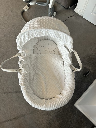 Gray moses basket and - and,