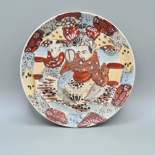 Japanese satsuma pottery plate - satsuma,