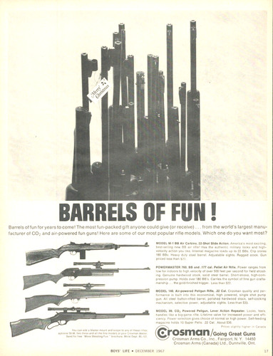 1967 crosman pellet rifle - crosman,