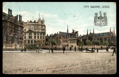 Postcard city square - city, leeds