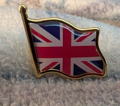 Waving union jack enamel pin - union,