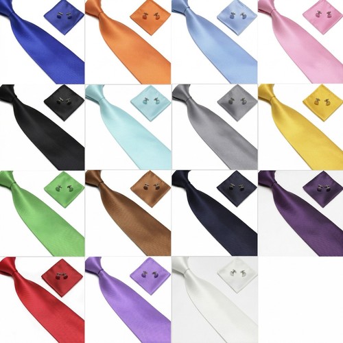 Plain tie cufflink and - plain,