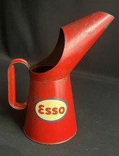 ESSO VINTAGE QUART OIL POURER JUG CAN GARAGE FORECOURT PETROL DISPLAY MEASURE