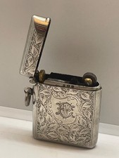 Vesta Lighter Solid Silver Birm 1904 Sparking