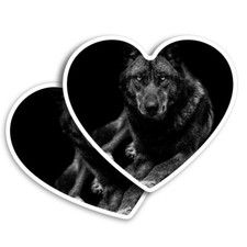 2x Vertical Vinyl Sticker Calm