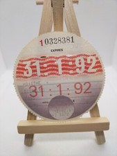 Disabled PLG Ford LVLO 1992 Original Old Road Viechle Car Cars Tax Disc Rare 