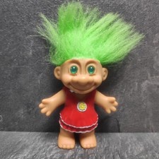 Vintage Troll 90s Gnome Green