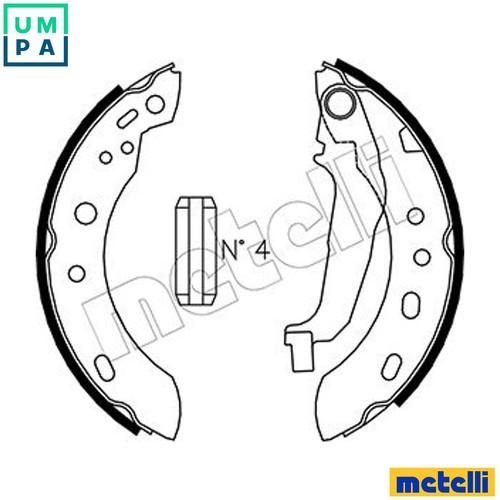 Brake shoe set 0288 for - brake, 53-0288