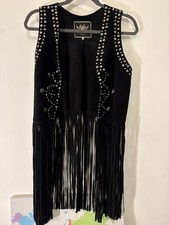 Genuine Leather Fringe Vest by River Island. Size M Hard To Find