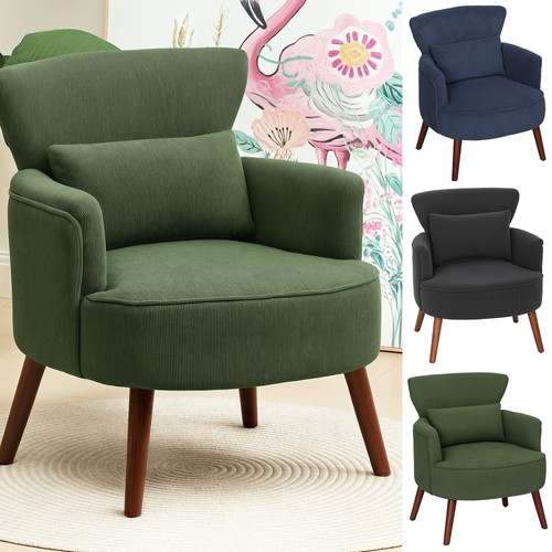 Upholstered armchair with - upholstered,