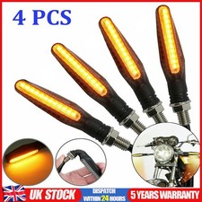 4x LED Motorcycle Turn Signal Indicators Light Lamp Amber Universal For Harley