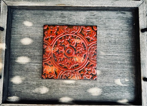 Vintage italian ceramic tile - italian,