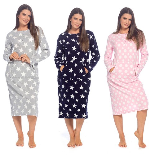 Ladies fleece nightdress - ladies,