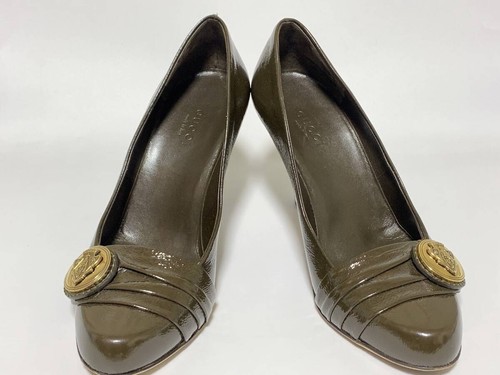 Gucci pumps enamel green - gucci,