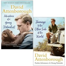 David Attenborough 2 Books Set Collection, Adventures Of A Young Naturalist, Jou