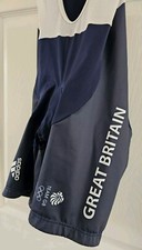 ADIDAS TEAM GB 2012 LONDON OLYMPIC CYCLING BIBSHORTS SIZE LARGE GREAT USED COND