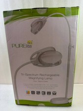 PURElite Tri-Spectrum Floor Lamp - Rechargeable Magnifying Lamp, Flexible LED Fl