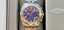 MENS WATCH ROTARY AQUASPEED CHRONOGRAPH BLUE SCREWDOWN CROWN MANS WRISTWATCHES