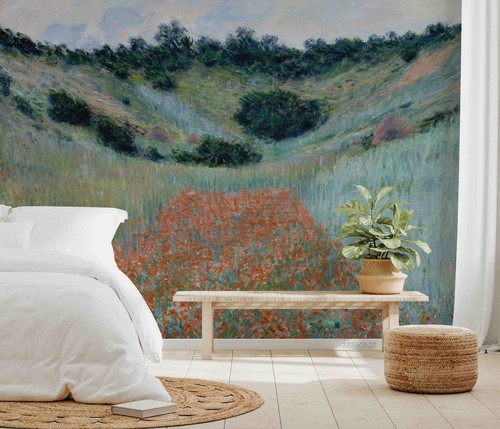 Monet poppy field oil - 3d,