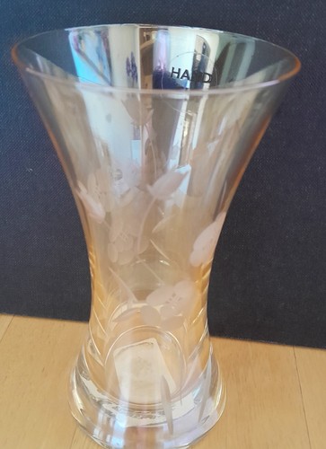 Hand cut crystal small - , vase
