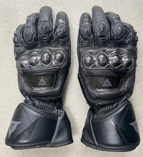 Dainese Druid 3 Gloves Black XL Leather carbon motorcycle gloves used