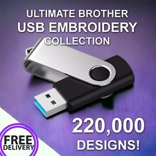 The Ultimate Brother Embroidery USB Design Collection + Viewer PES 220,000!