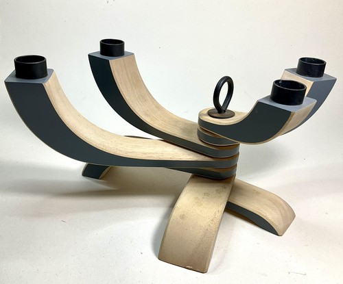 Wooden four arm candle - wooden,