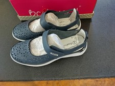 LADIES BOULEVARD NAVY WIDE EEE