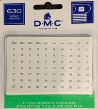 630 DMC Floss Bobbin Labels -