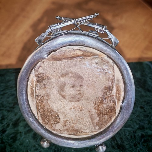 Antique solid silver military - solid,