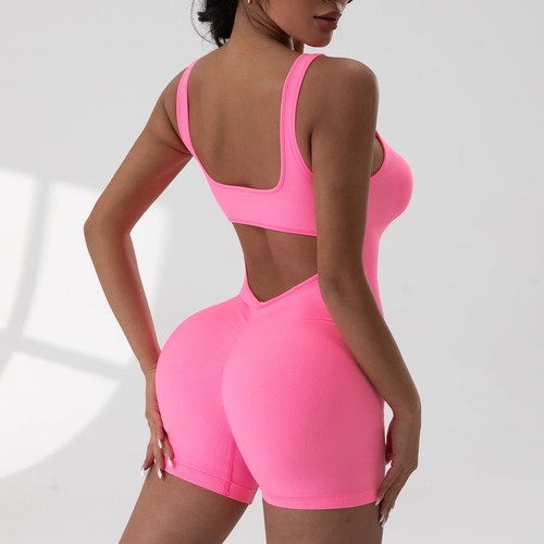 Women gym romper back - women,