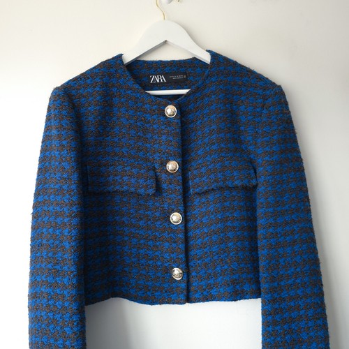 Zara blue check - zara,