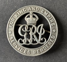WW1 Silver Wound Badge 88001 For King & Empire Services Rendered