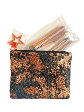 MAC Brush with the Stars - 5 mini brush set in rose gold bag, brand new boxed