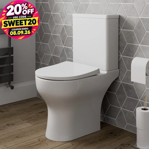 Close coupled rimless toilet - coupled,