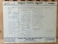 Original LUCAS Vauxhall Velox, Cresta & Friary Wiring Diagram 1960-61 W05494229