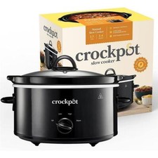 Crockpot Oval Slow Cooker Black 3.7 Litre Dishwasher Safe
