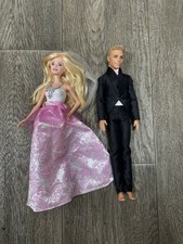 BARBIE FAIRYTALE WEDDING BRIDE & KEN AS GROOM DOLLS 