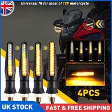 8X Motorcycle LED Amber Indicators Turn Signal Lights Motorbike Blinkers Lamps