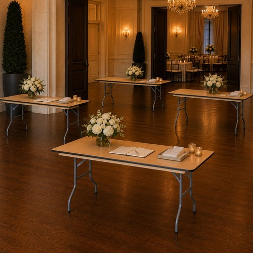 Wood folding table - folding,