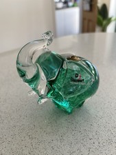 Vintage Green Art Glass Hand