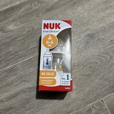 NUK First Choice Baby Bottle 0-6m MEDIUM FLOW Temp Control 150ml - LATEX TEAT