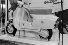 Raleigh Roma scooter Motor Show 1960 Car Old Photo