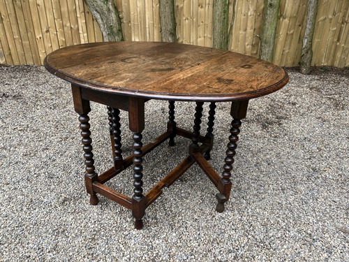 Antique turned oak barley - antique,