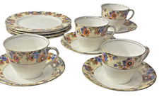 Aynsley Tea Set – Red Blue