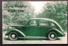 FLYING STANDARD FOURTEEN Car Sales Brochure c1937 Saloon De Luxe